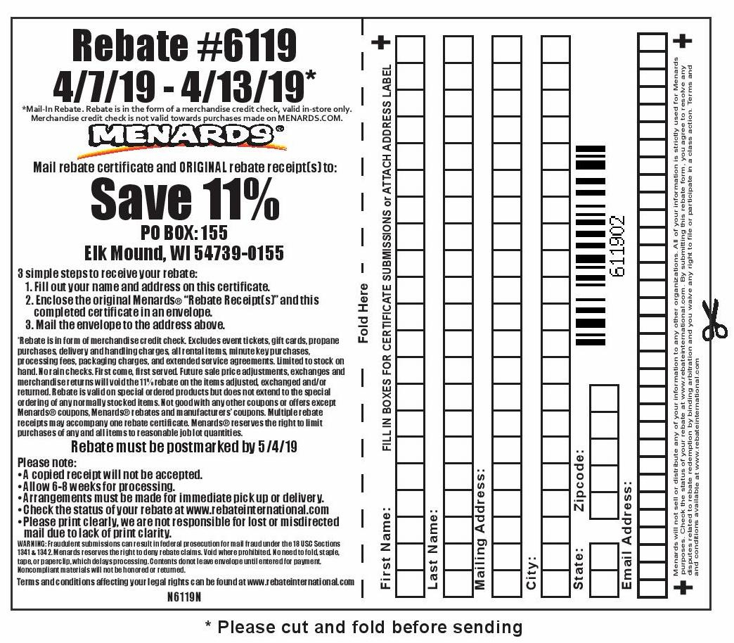 How To Check Status Of Menards Rebate