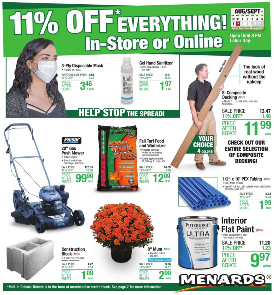 Is The 11 Rebate Going On At Menards