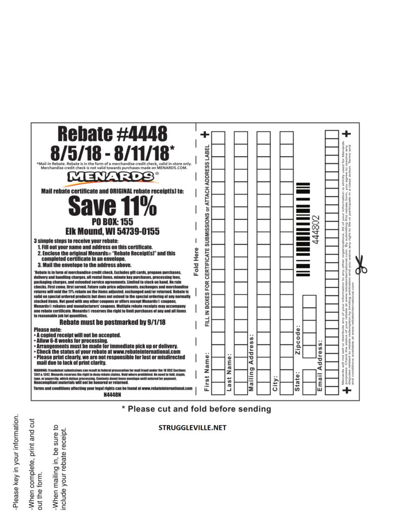 Menards 4448 Rebate