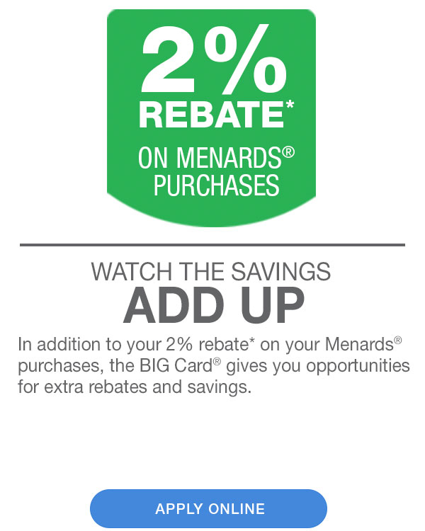 Menards Rebate Big Card