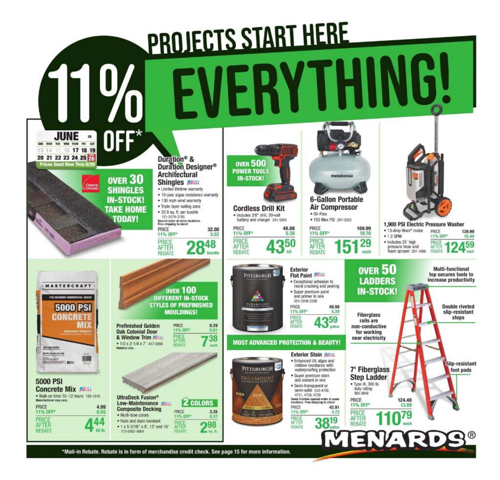 Menards Rebate June 2024