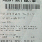 Menards Rebate Receipt 2588