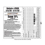 Menards Rebate Receipt 7989