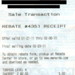 Menards Rebate Receipt For Online Order