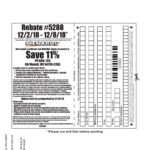 Menards Rebate Receipt Staple