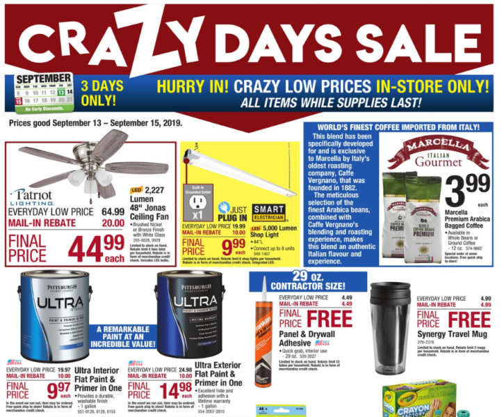 Menards Rebate Sale 2016