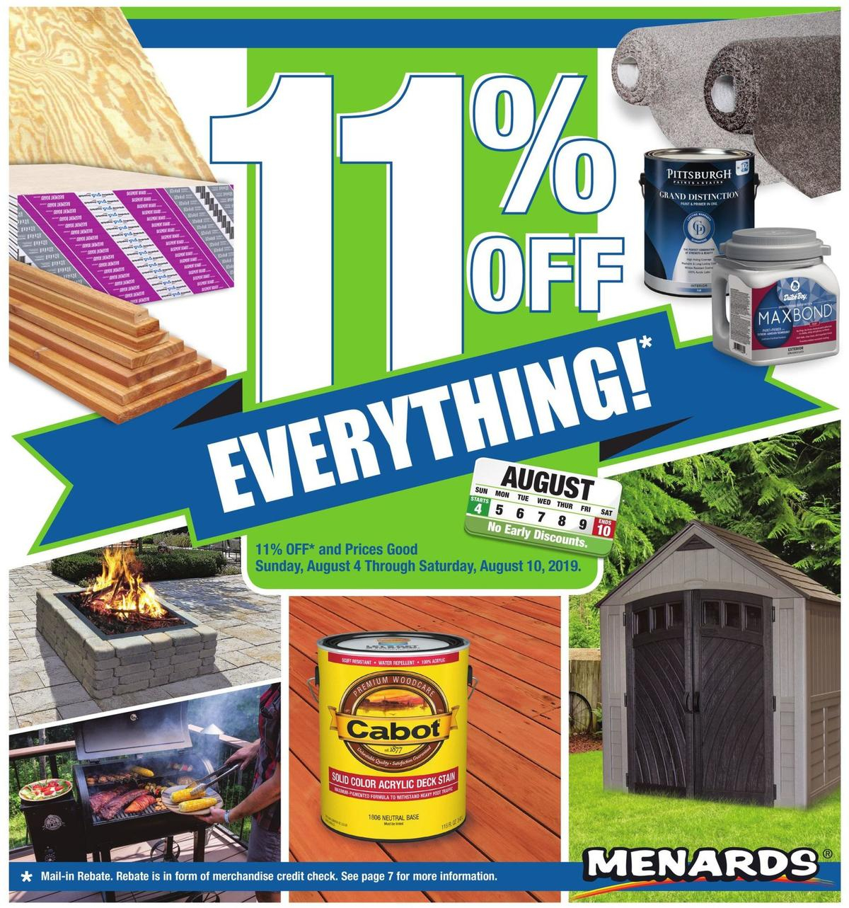 Menards Rebate Specials This Week