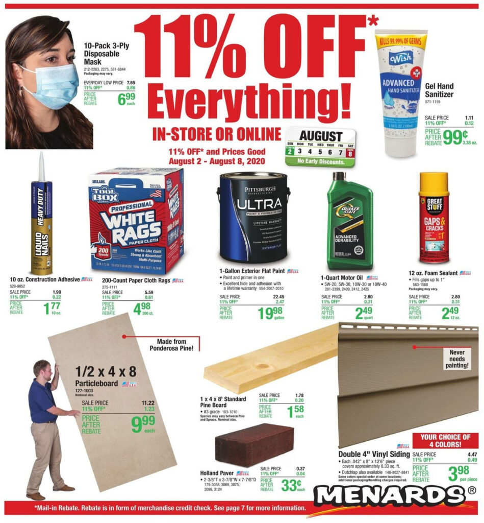 Menards Rebates Today