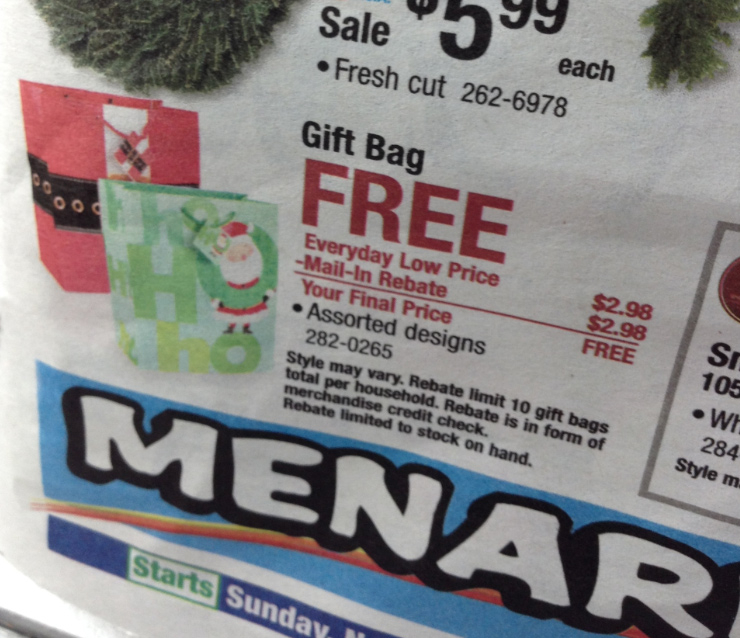 Old Menards Rebate 6399