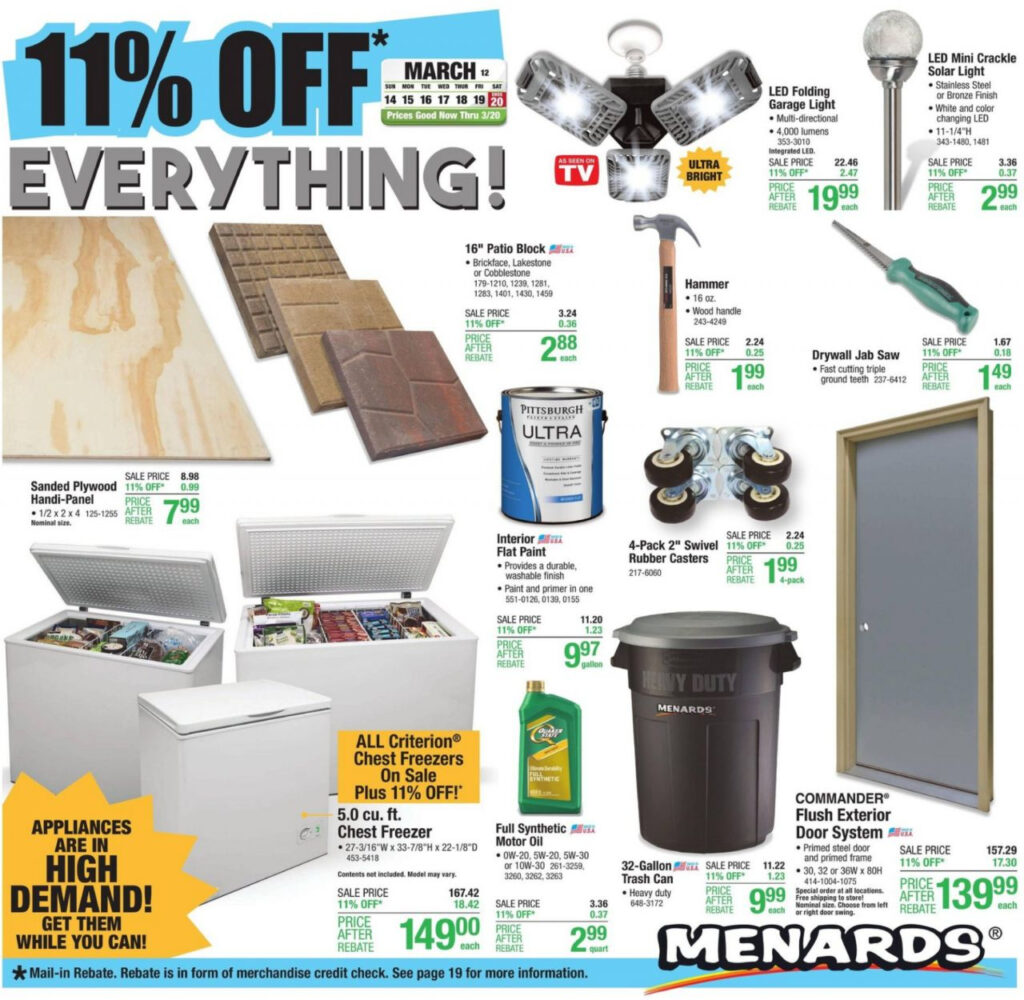 Online Rebates For Menards